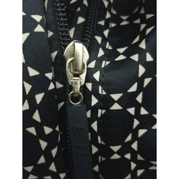 Bianca Nygard Weekend Womens Jacket Size 6 Blue Silver Snap Front Geometric - Picture 7 of 12